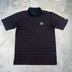 MLB San Francisco Giants Polo Shirt Striped  Baseball Polyester Sz M